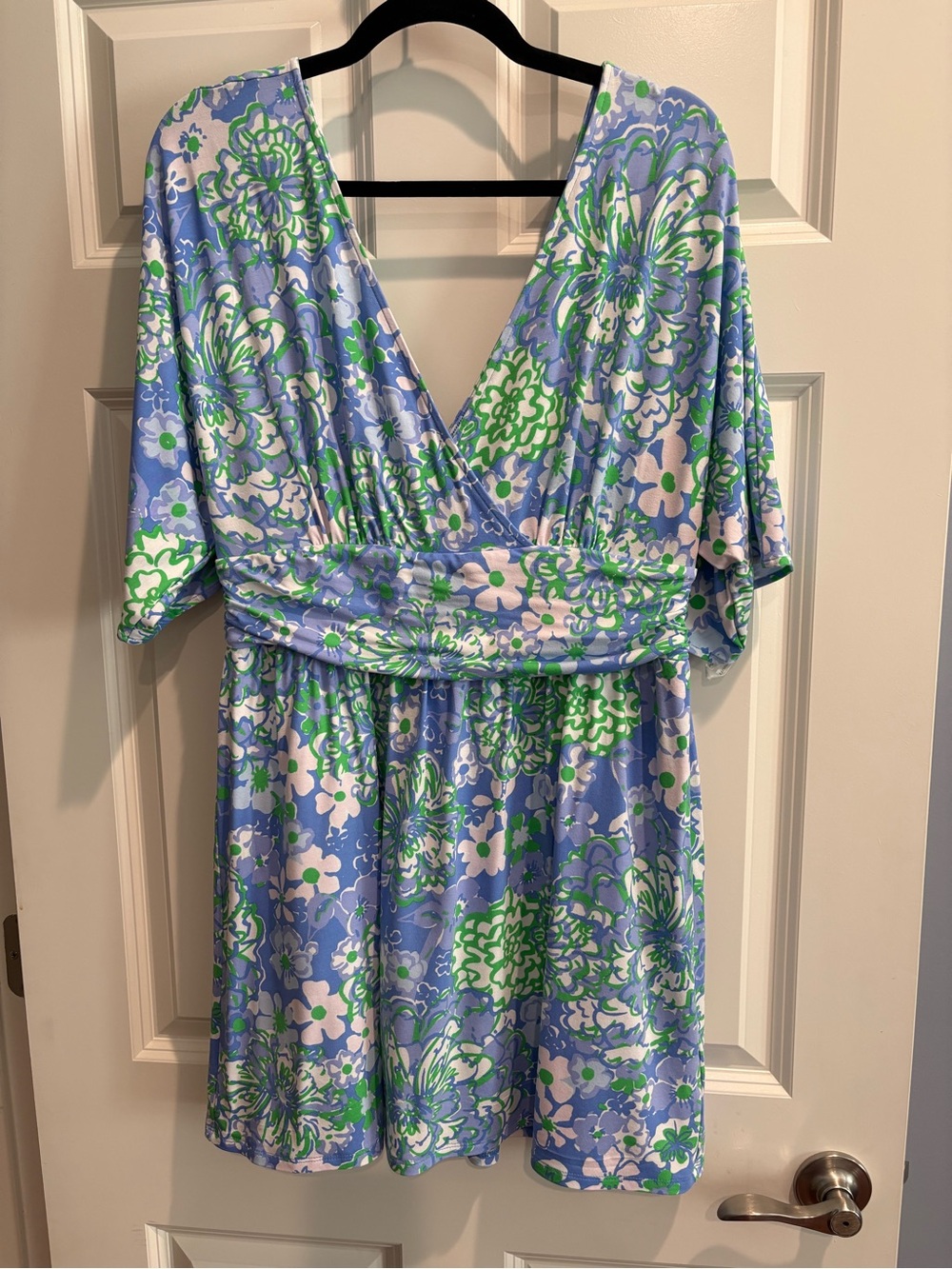 Lilly Pulitzer Romper in Periwinkle & Green, Size Large